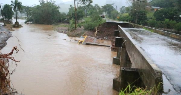 Extratropical cyclone hits southern Brazil