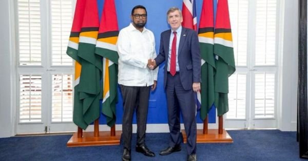 Rutley meets with Ali to reaffirm UK's support to Guyana in Essequibo controversy